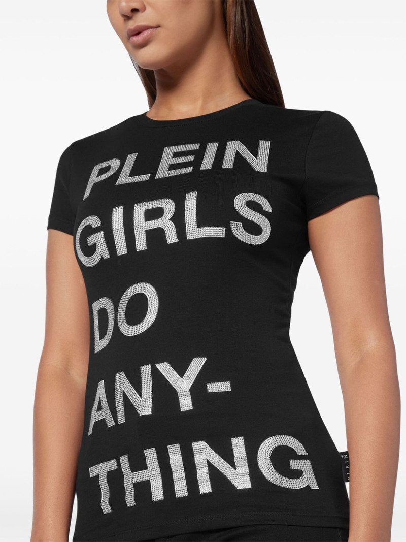 slogan-print T-shirt 3