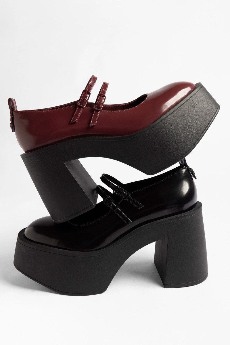 Olivia Platform Pump Burgundy Leather 3