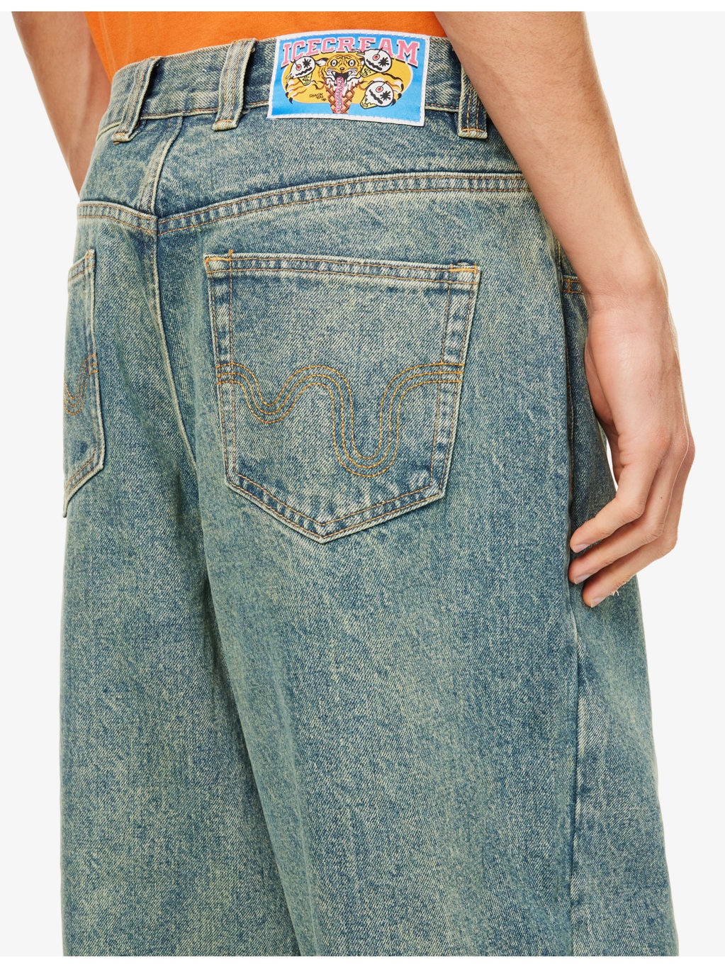 Running Dog Triple Scoop Wide-Leg Denim Jeans - 5