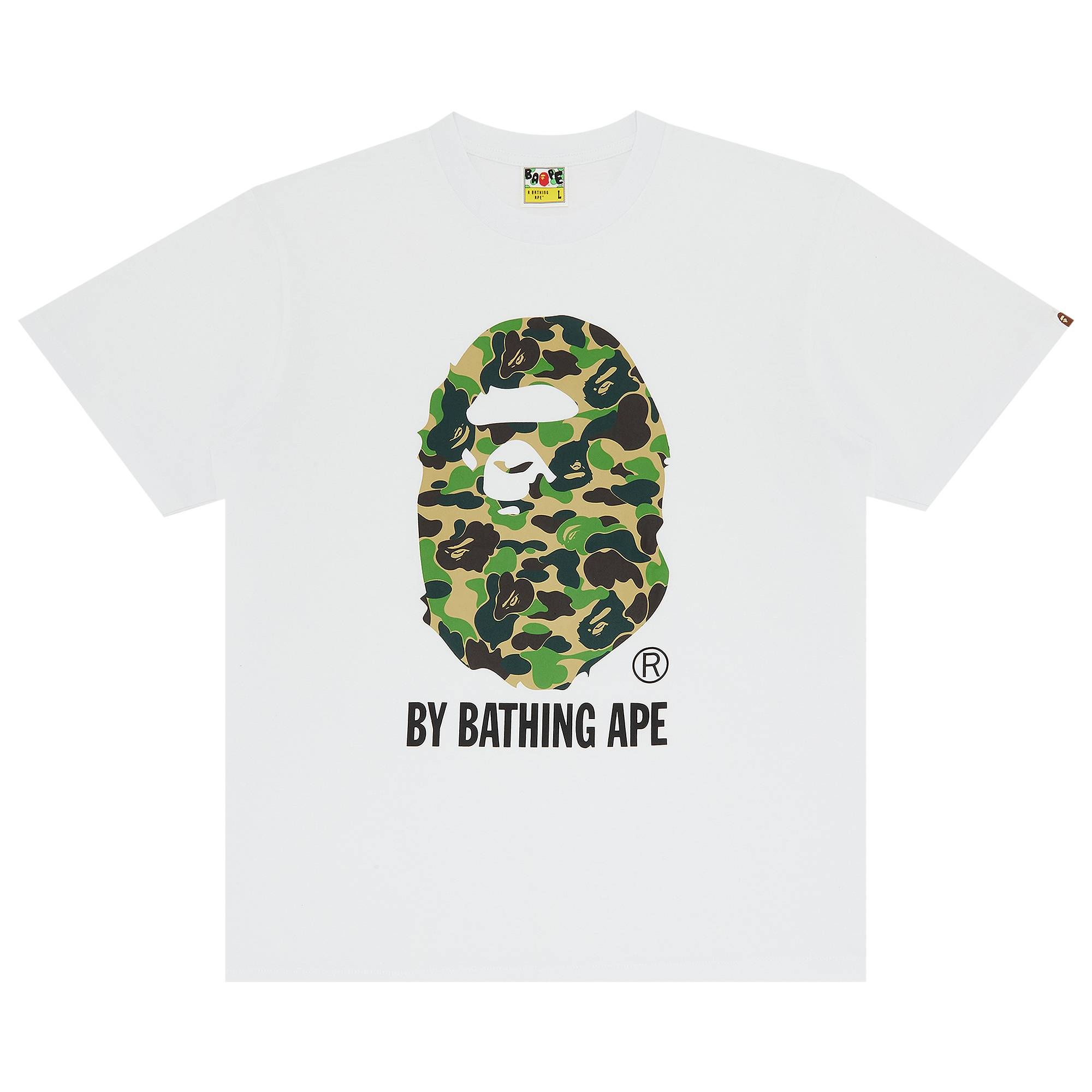 BAPE ABC Camo By Bathing Tee 'White/Green' - 1