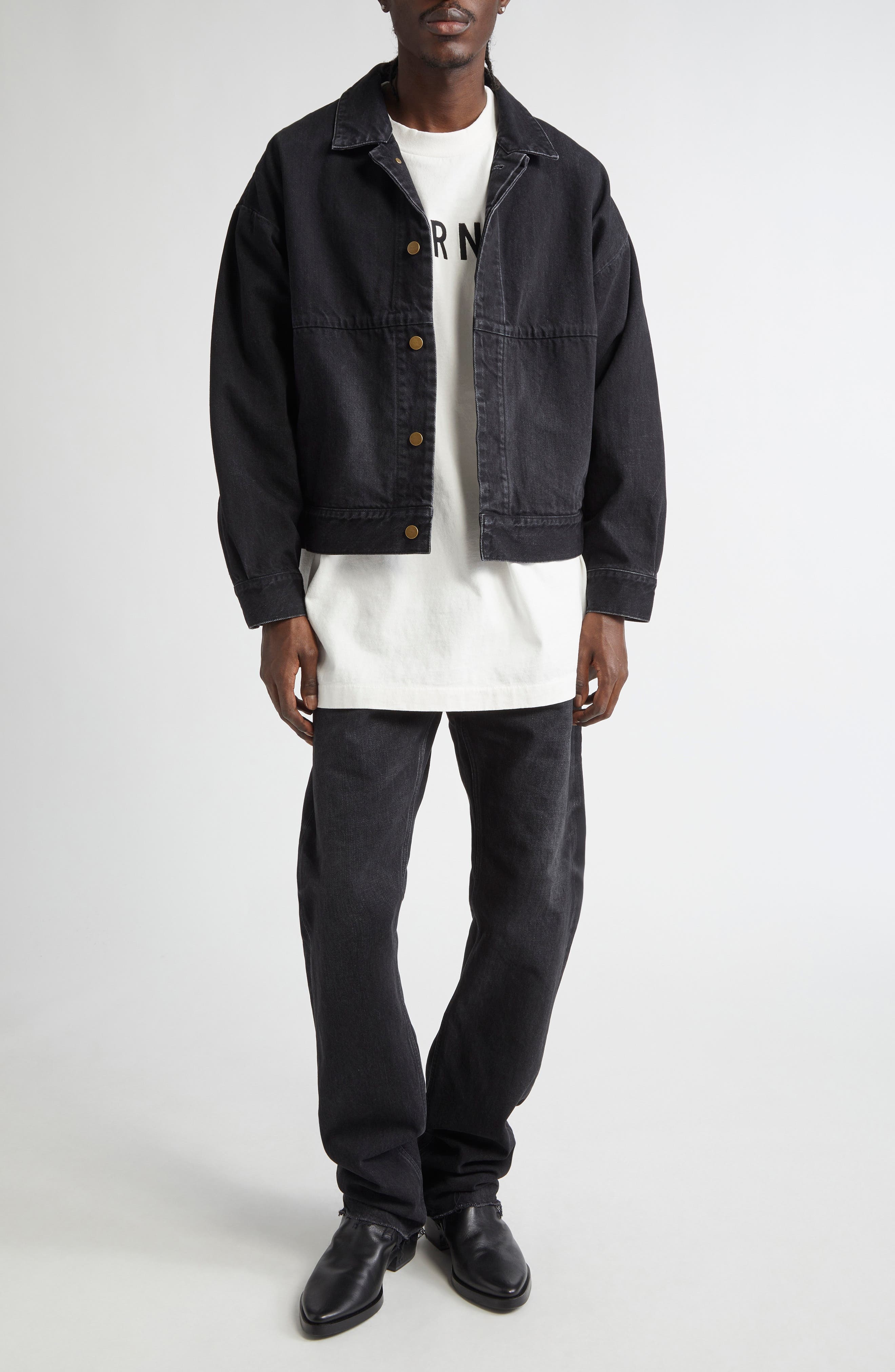 Fear of God Denim Trucker Jacket in Black at Nordstrom - 2