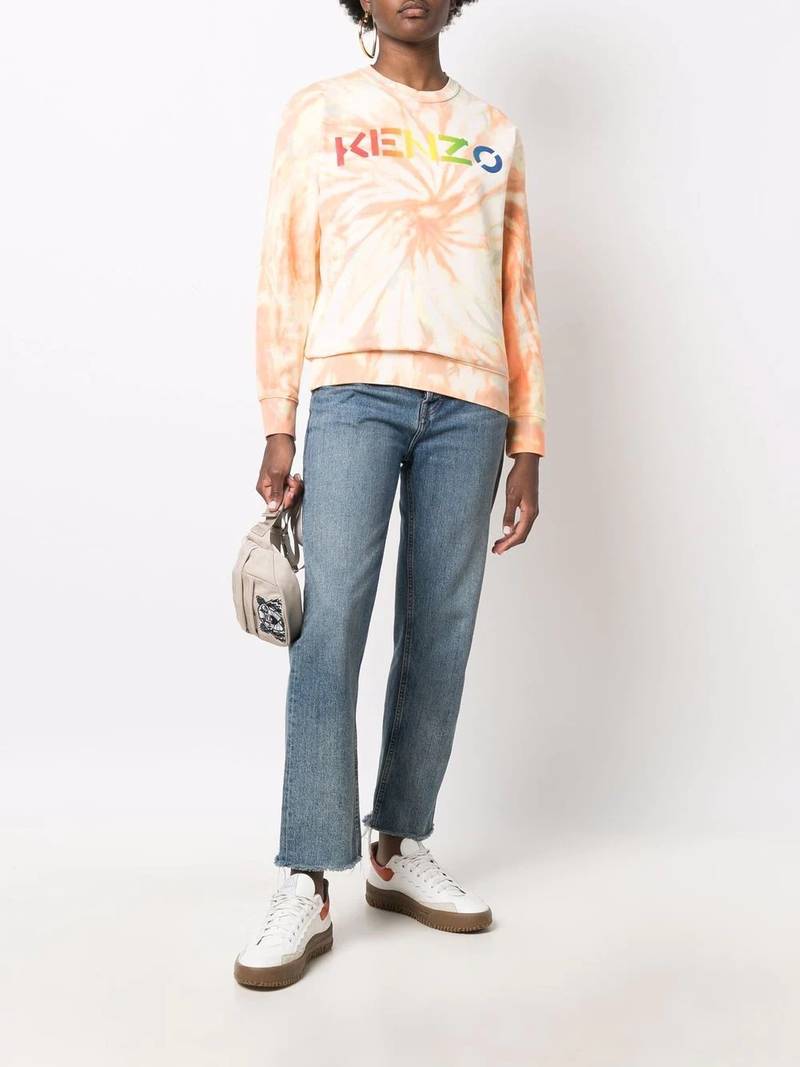 KENZO tie-dye organic-cotton sweatshirt outlook
