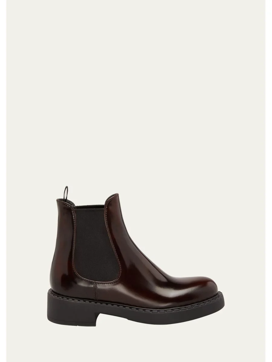 Leather Chelsea Pull-On Booties - 1