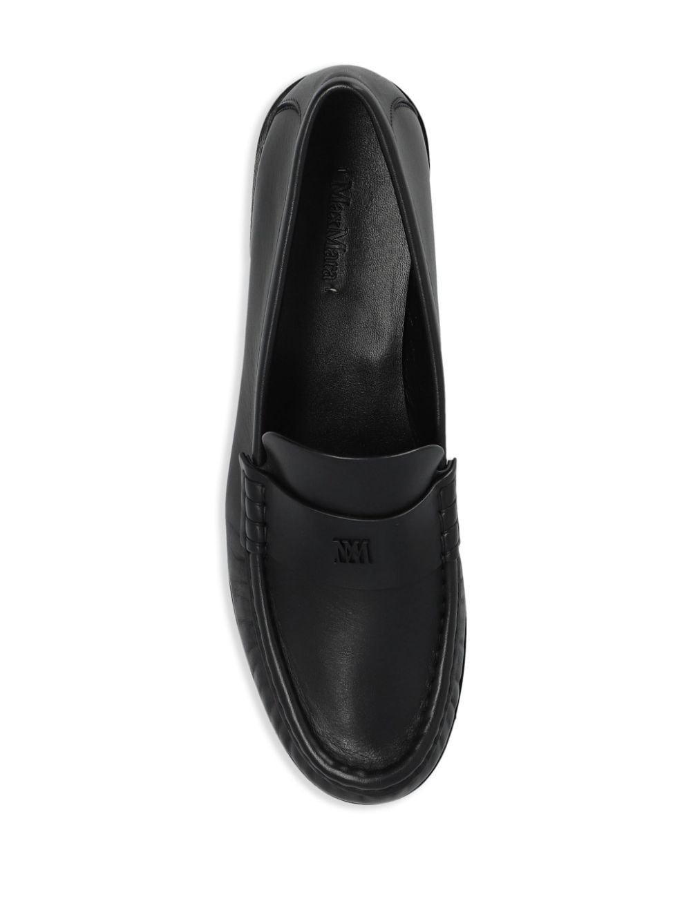 logo-appliquÃ© leather loafers - 4