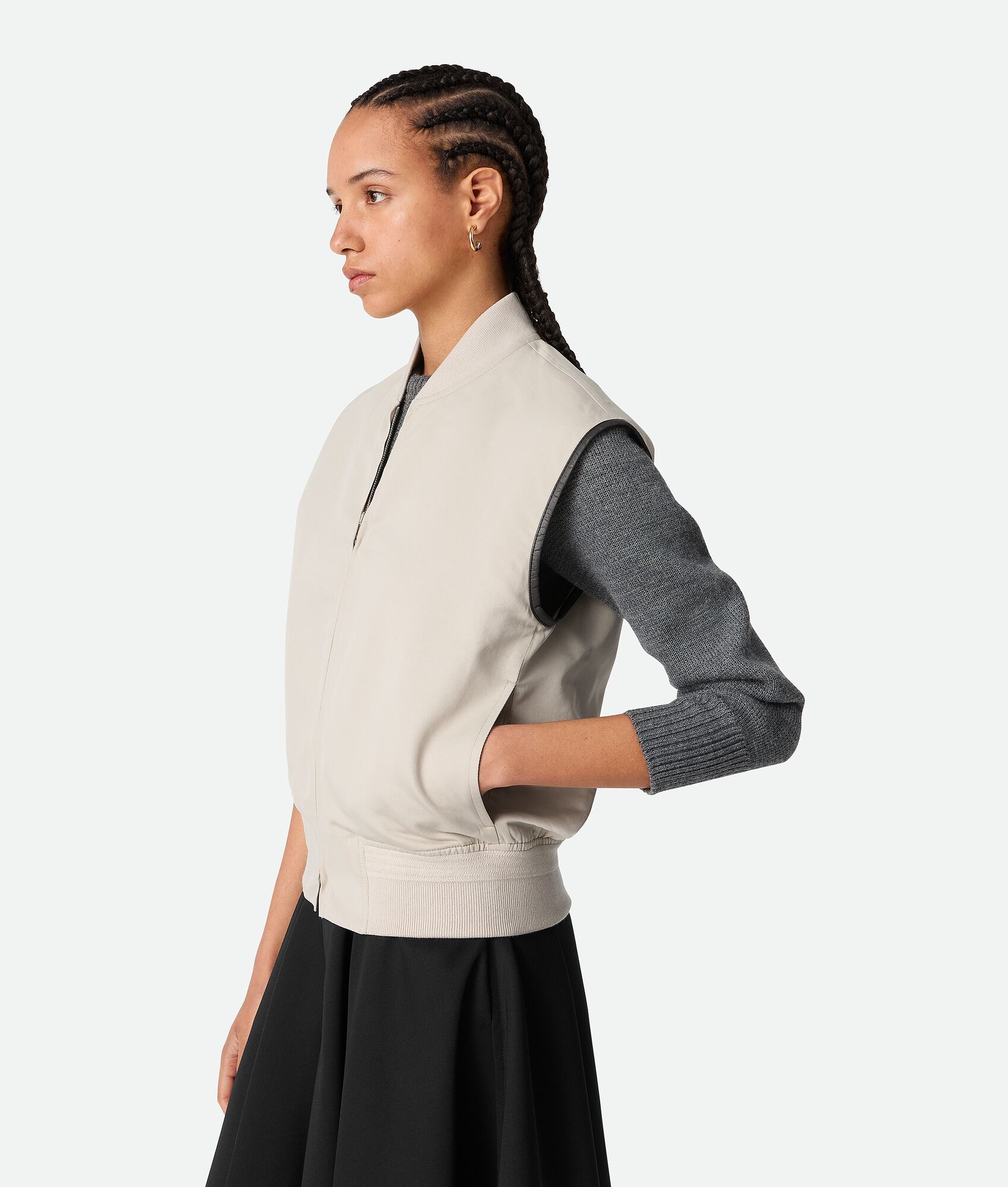 Silk And Cotton Twill Gilet - 2