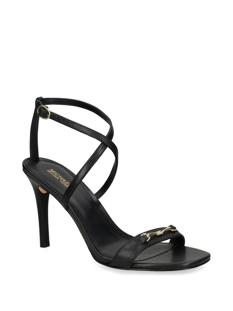 MICHAEL KORS 90mm logo-plaque sandals outlook
