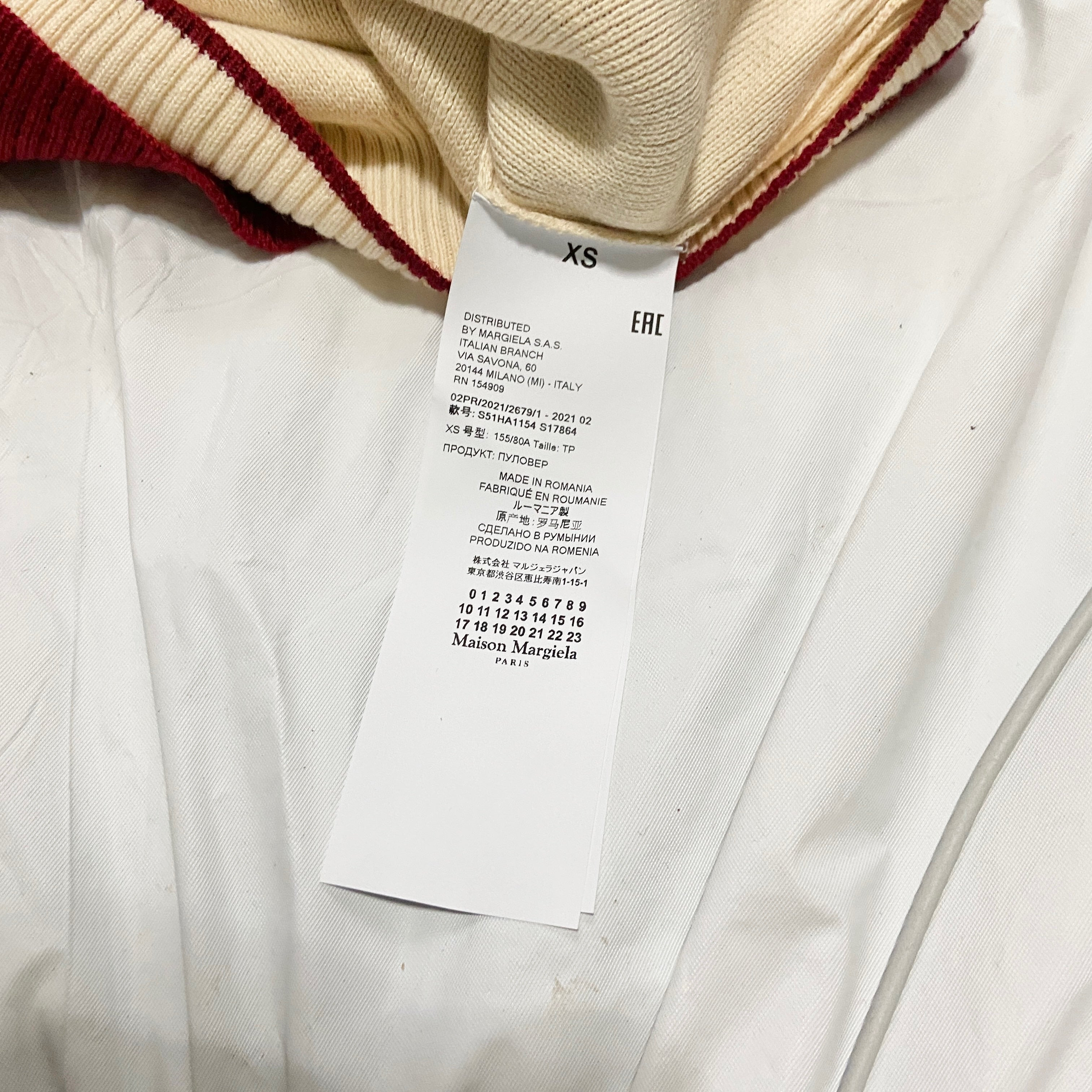 Maison Margiela fall 2021 deconstructed handstitched knit tee - 13
