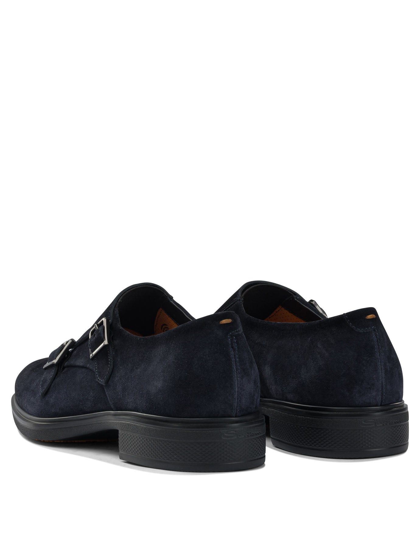 Santoni Suede Double Buckle Loafers - 4