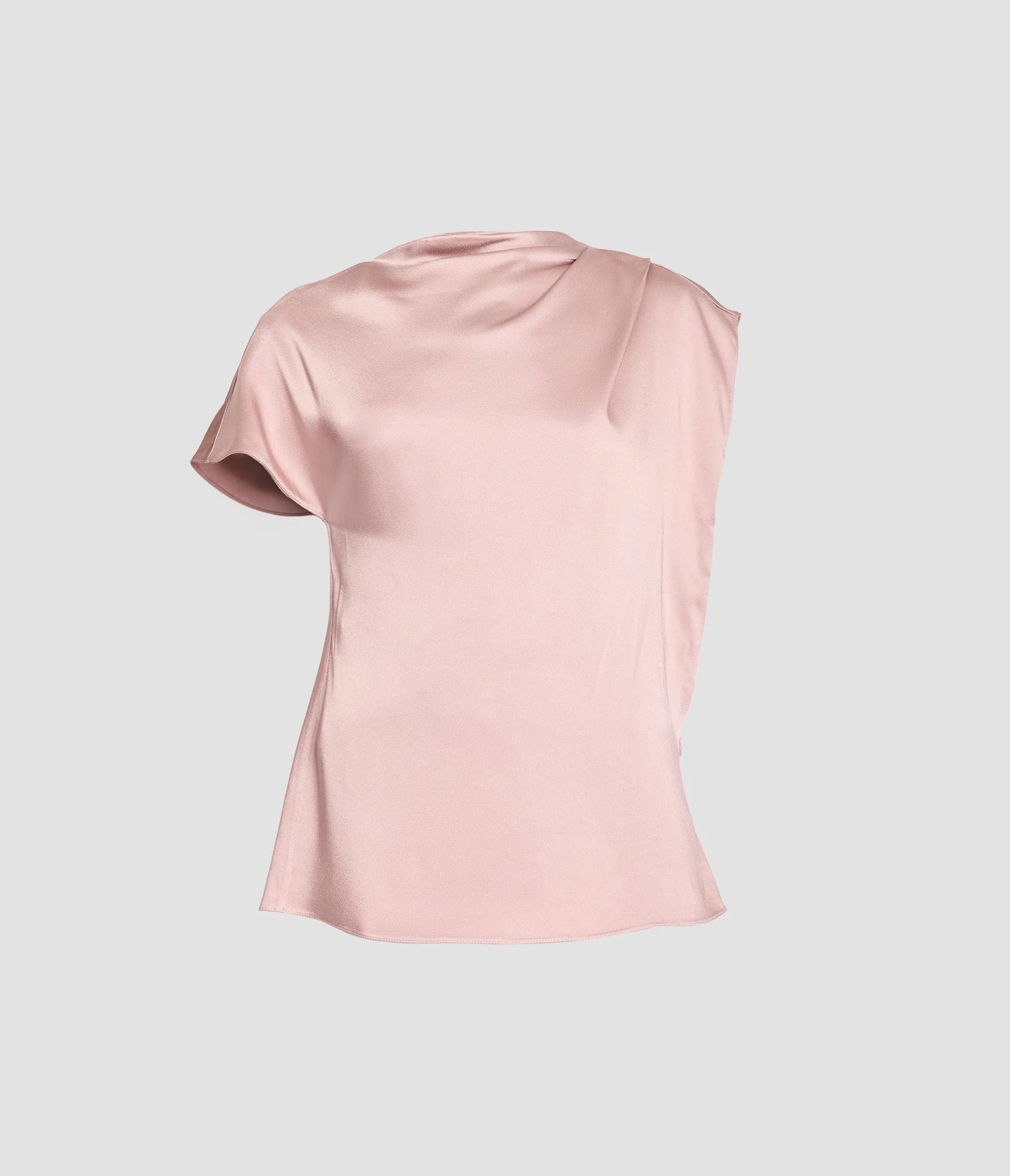 SATIN DRAPED TOP - 1