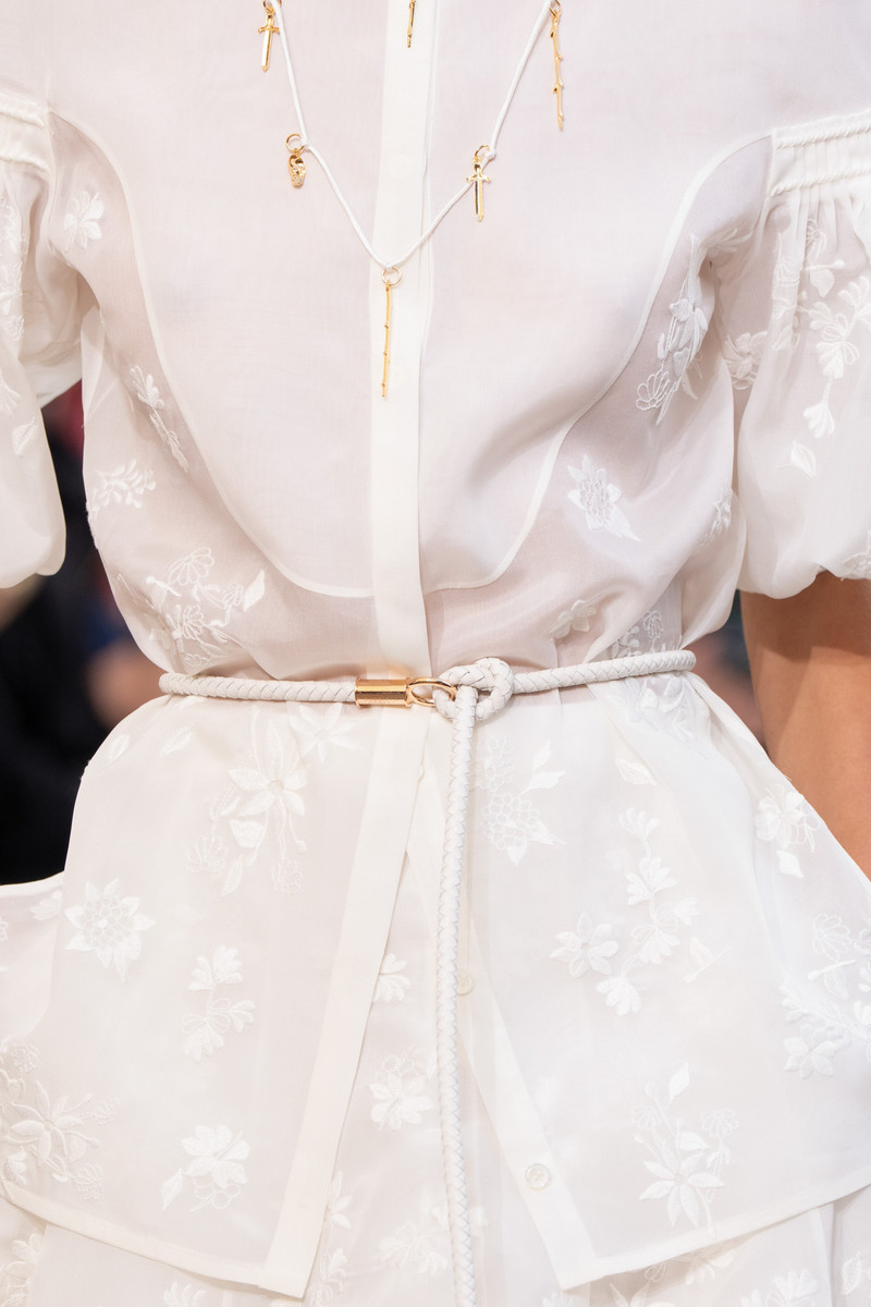 GABRIELA HEARST Rope Braided Belt in Ivory Nappa Leather outlook