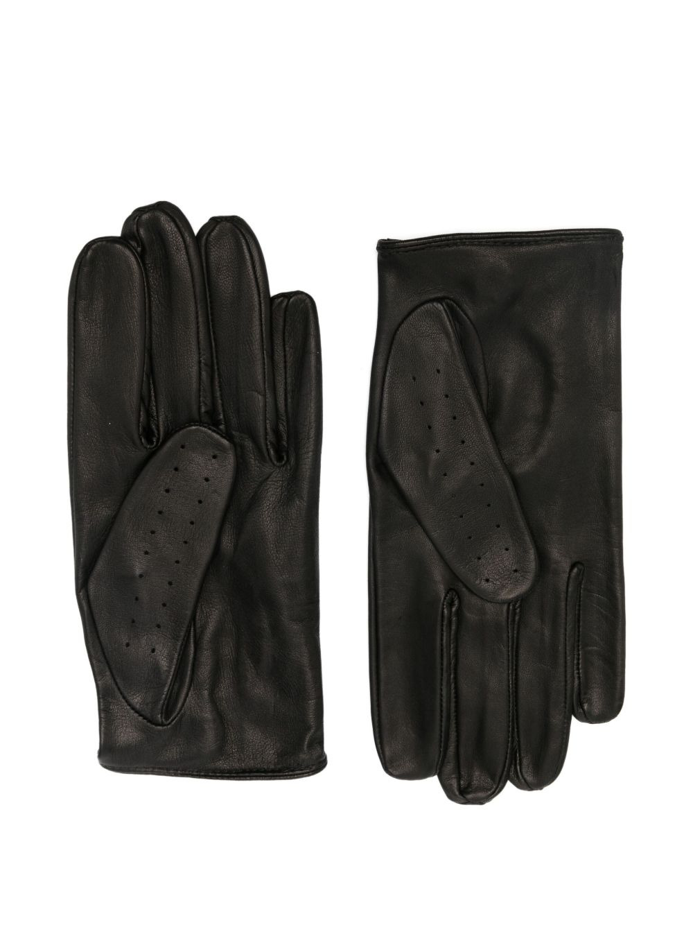 perforated studded leather gloves - 2