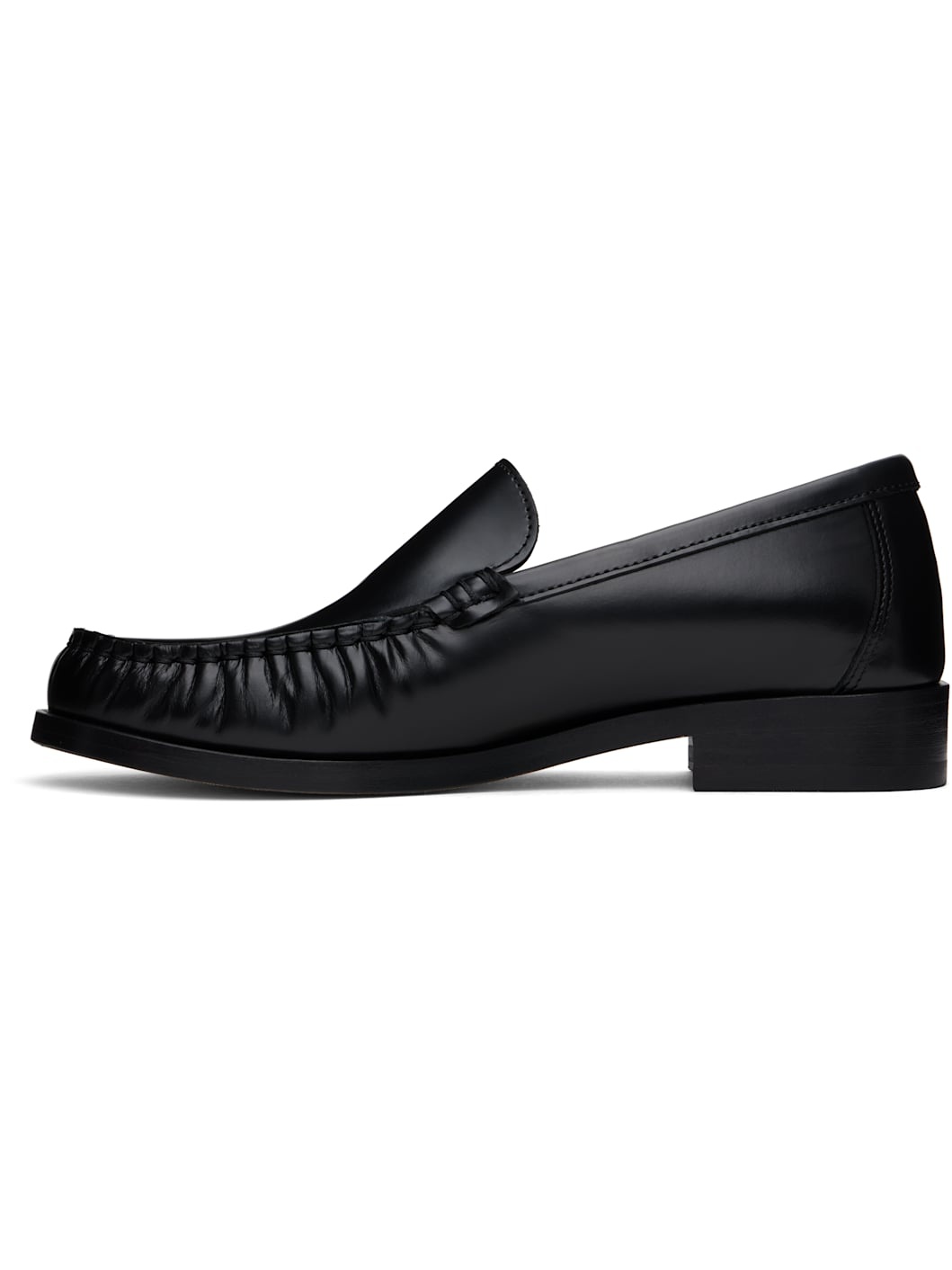 Black Ruched Loafers - 3