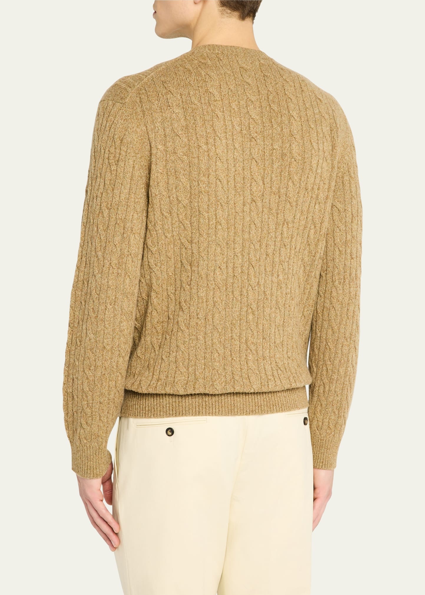 Men's Treccia Baby Cashmere Crewneck Sweater - 3