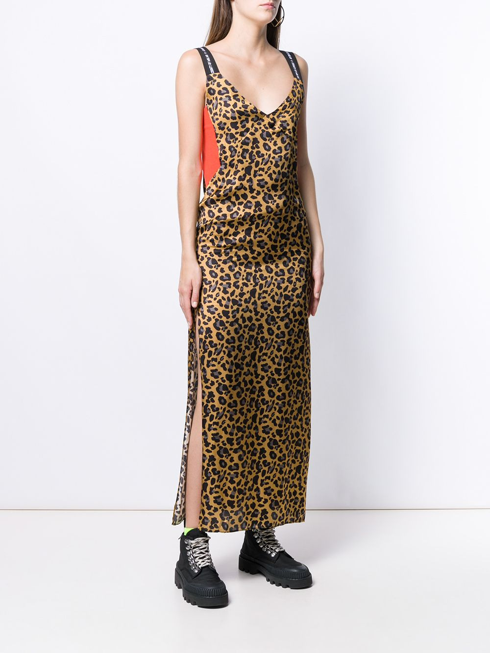 leopard-print slip dress - 3