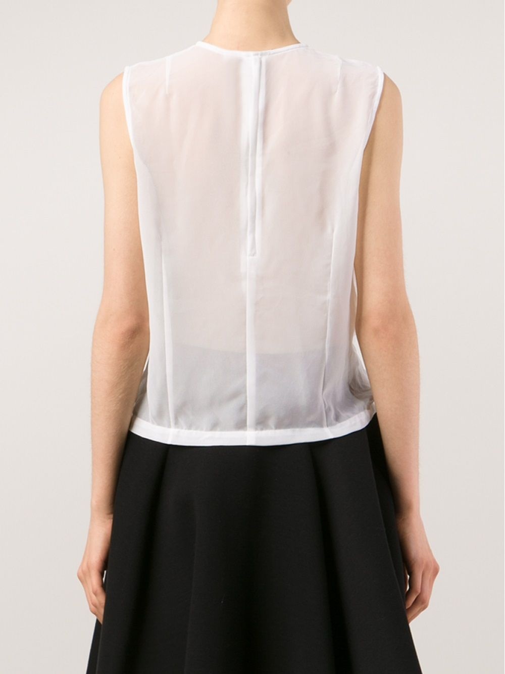 ruffled front top - 3