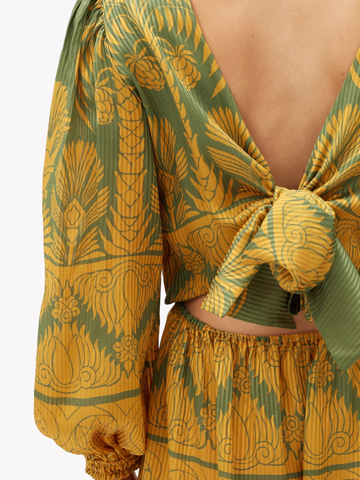 Gift of the Nile palm tree-print silk dress - 3