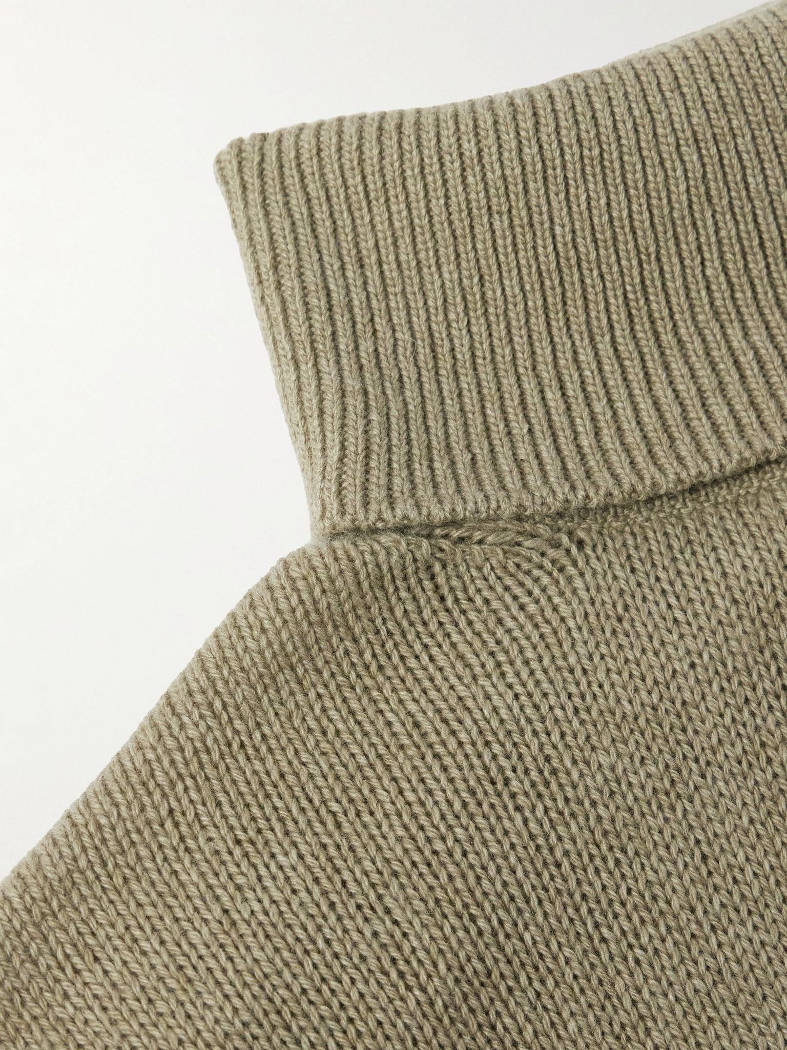 Fobello Cashmere Rollneck Sweater Sage green - 5
