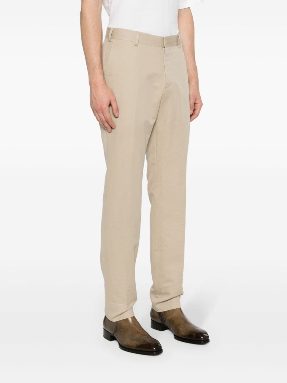 slim-cut chino trousers - 3