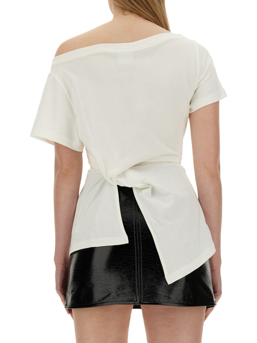 Courreges Women Boat Neck T-Shirt - 3