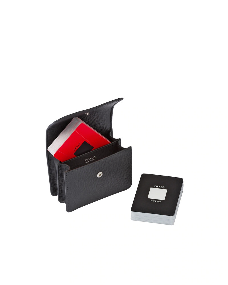 Saffiano leather Playing Cards set 1