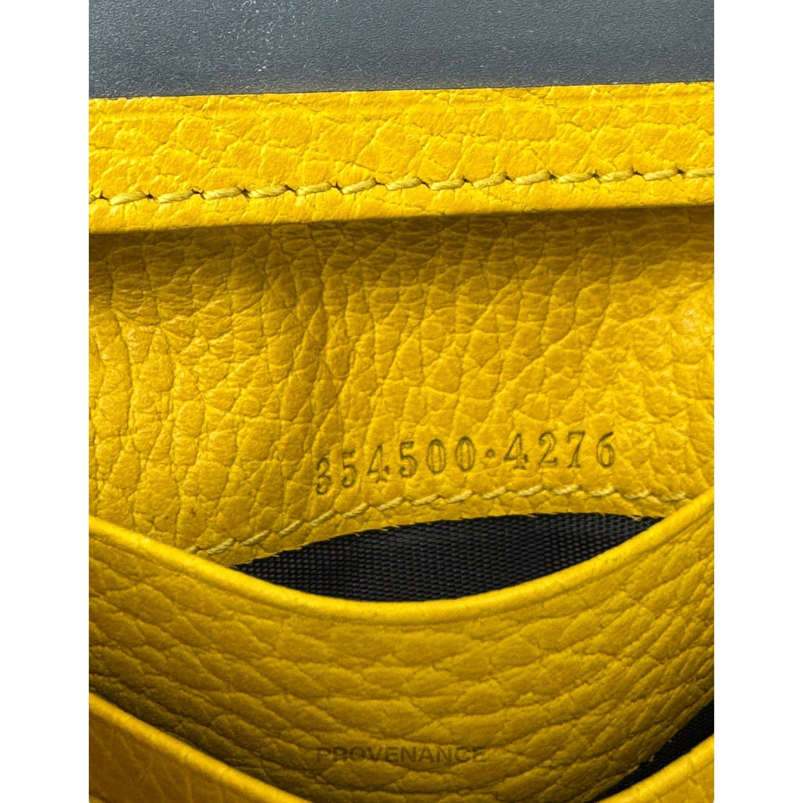 Gucci MII Pocket Organizer Wallet - Yellow Tumbled Leather - 6