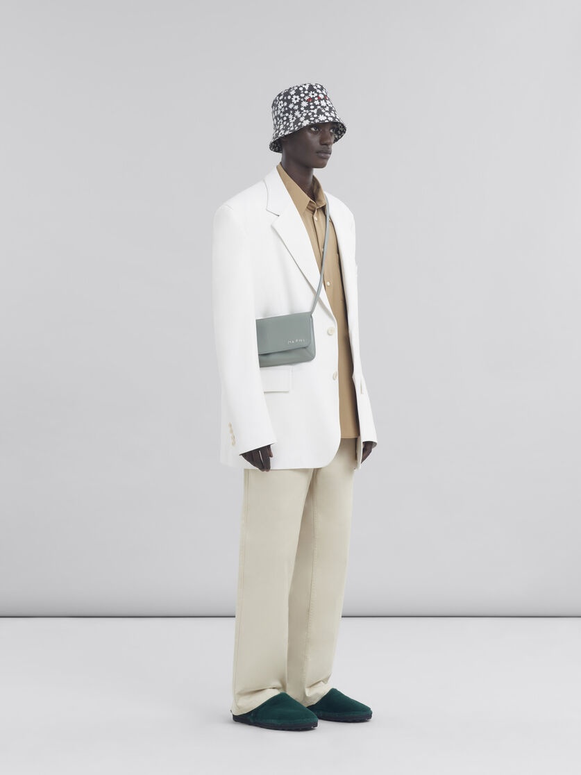 WHITE NAPPA SINGLE BREASTED BLAZER - 6