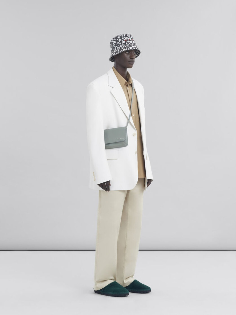 WHITE NAPPA SINGLE BREASTED BLAZER 6