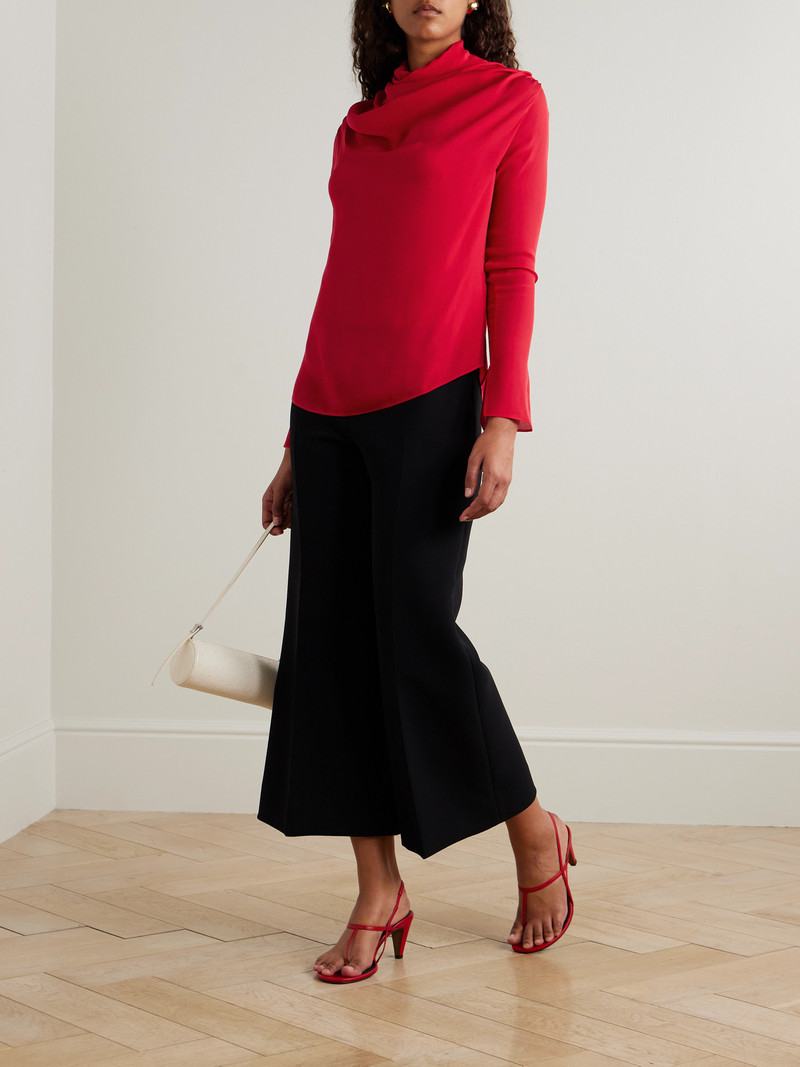 KALLMEYER Tabitha Draped Silk-georgette Blouse outlook