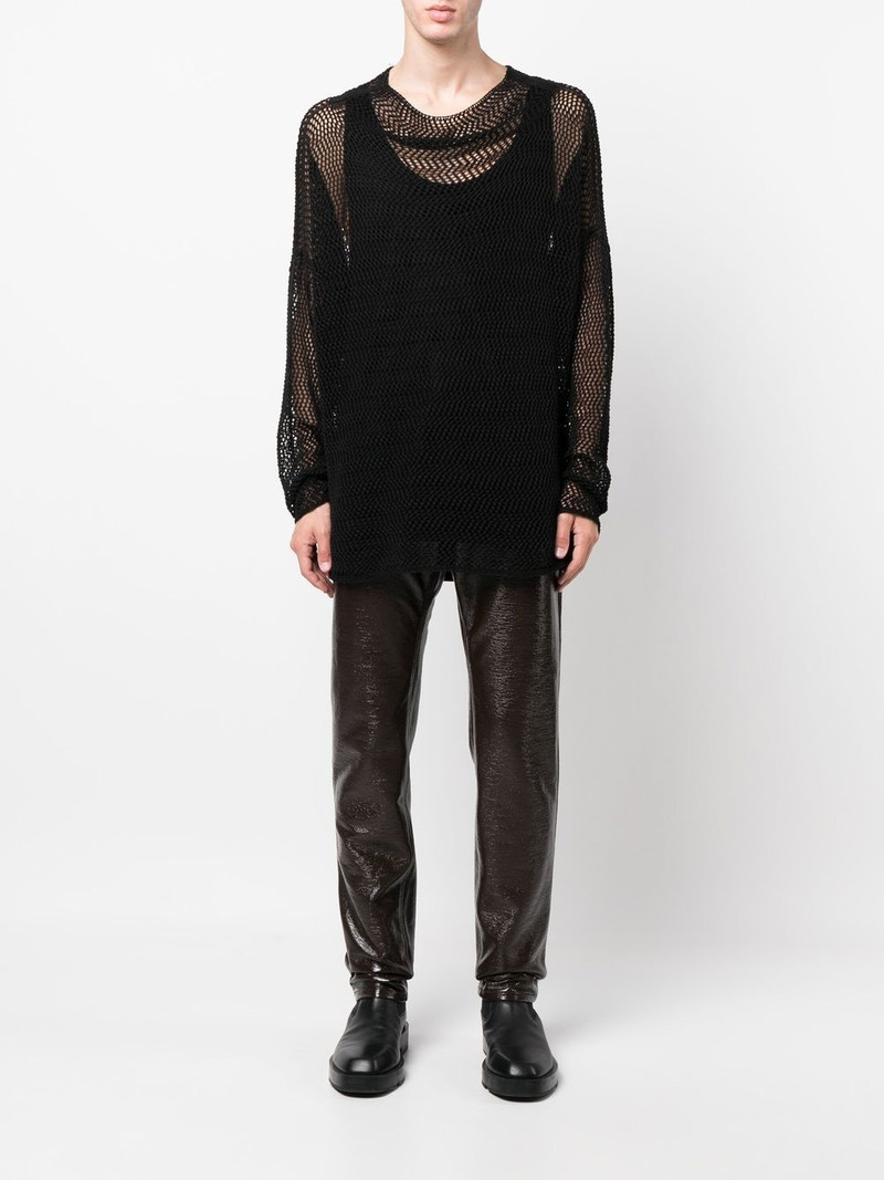 courrèges high-shine tapered trousers outlook