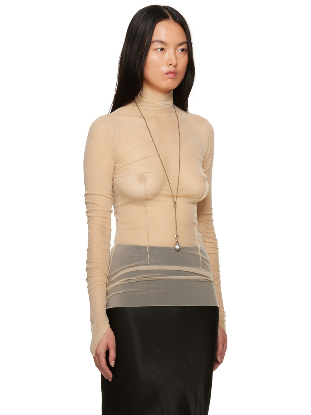 Beige Zenia Turtleneck - 2