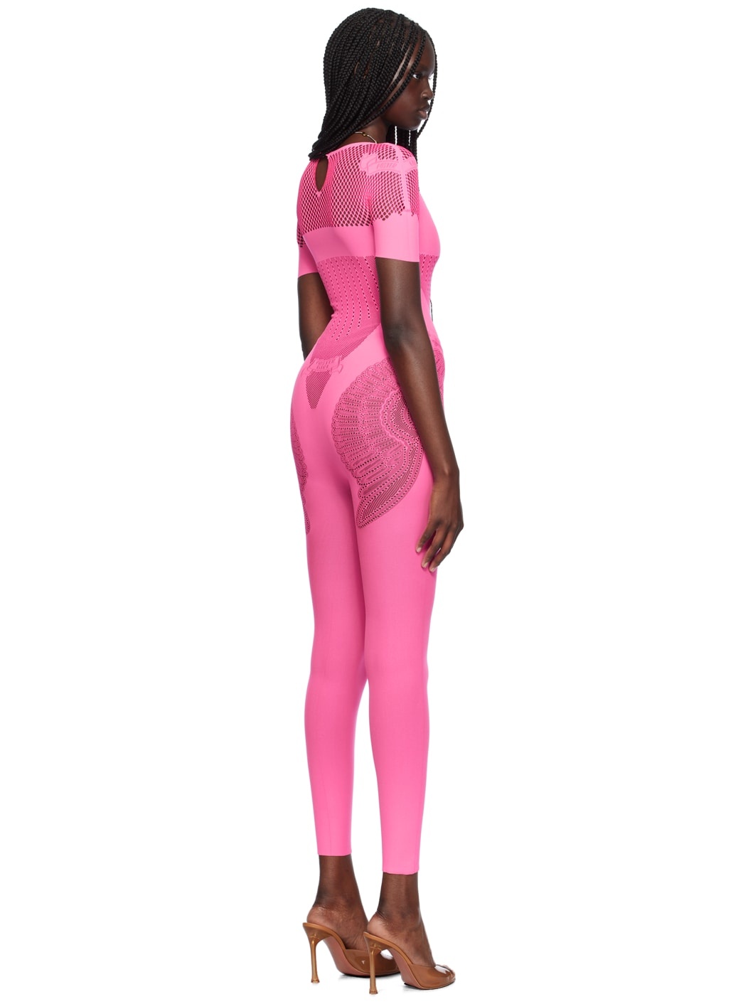 Pink Semi-Sheer Jumpsuit - 3