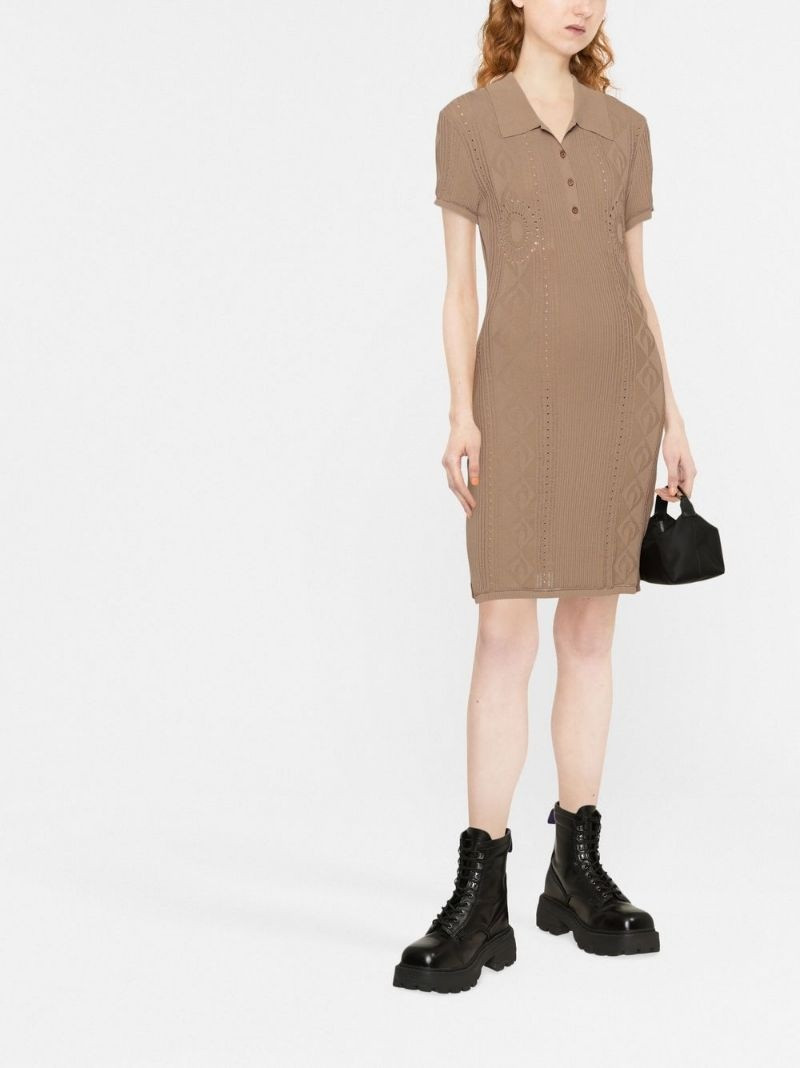 Marine Serre pointelle-knit tennis dress outlook