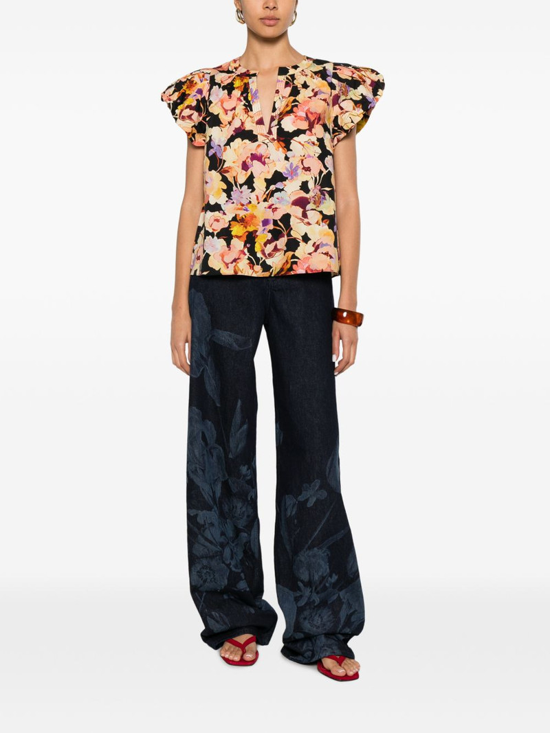 ULLA JOHNSON Abril SL floral-print blouse outlook