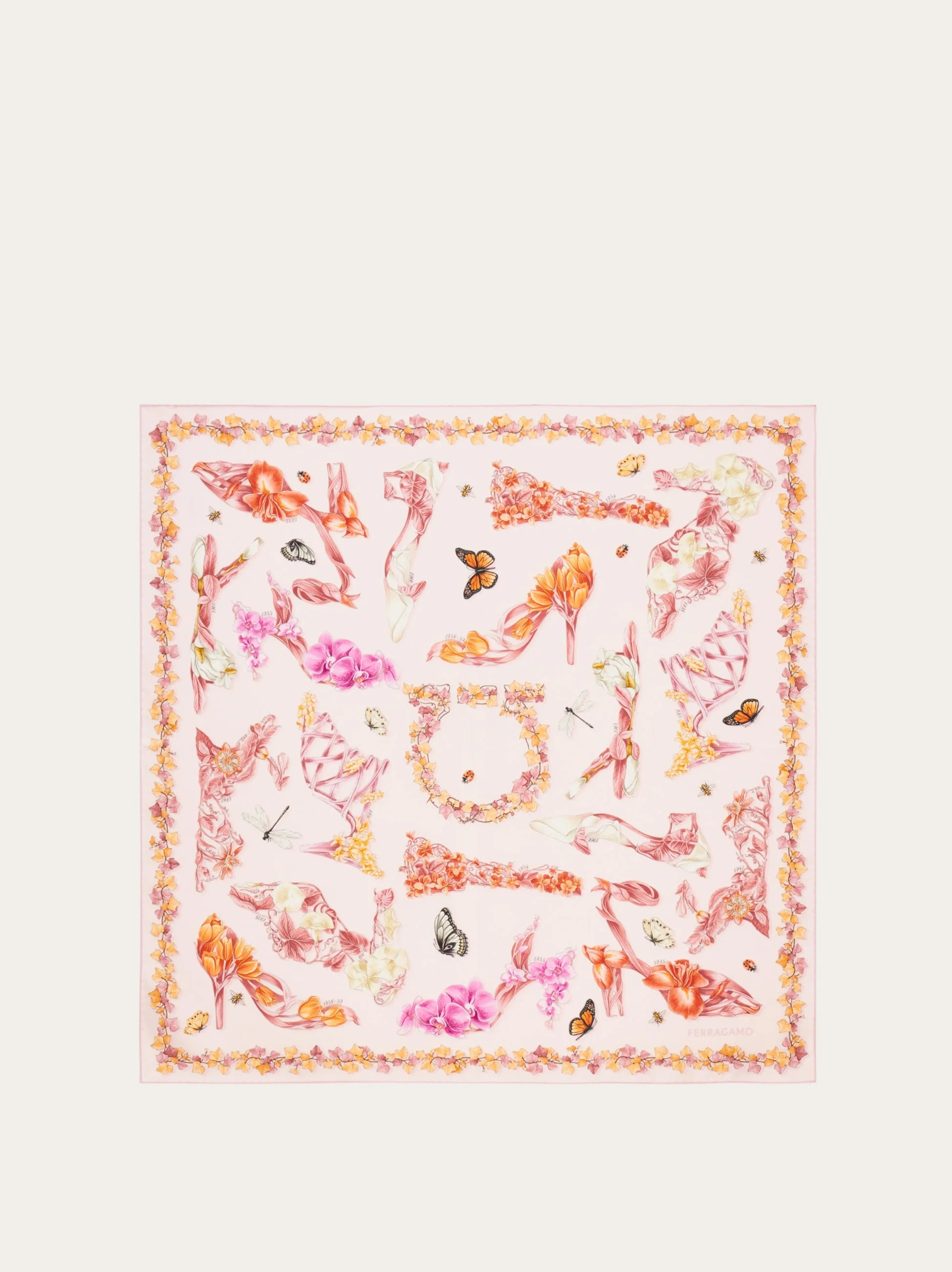 Eden shoes print silk foulard - 1