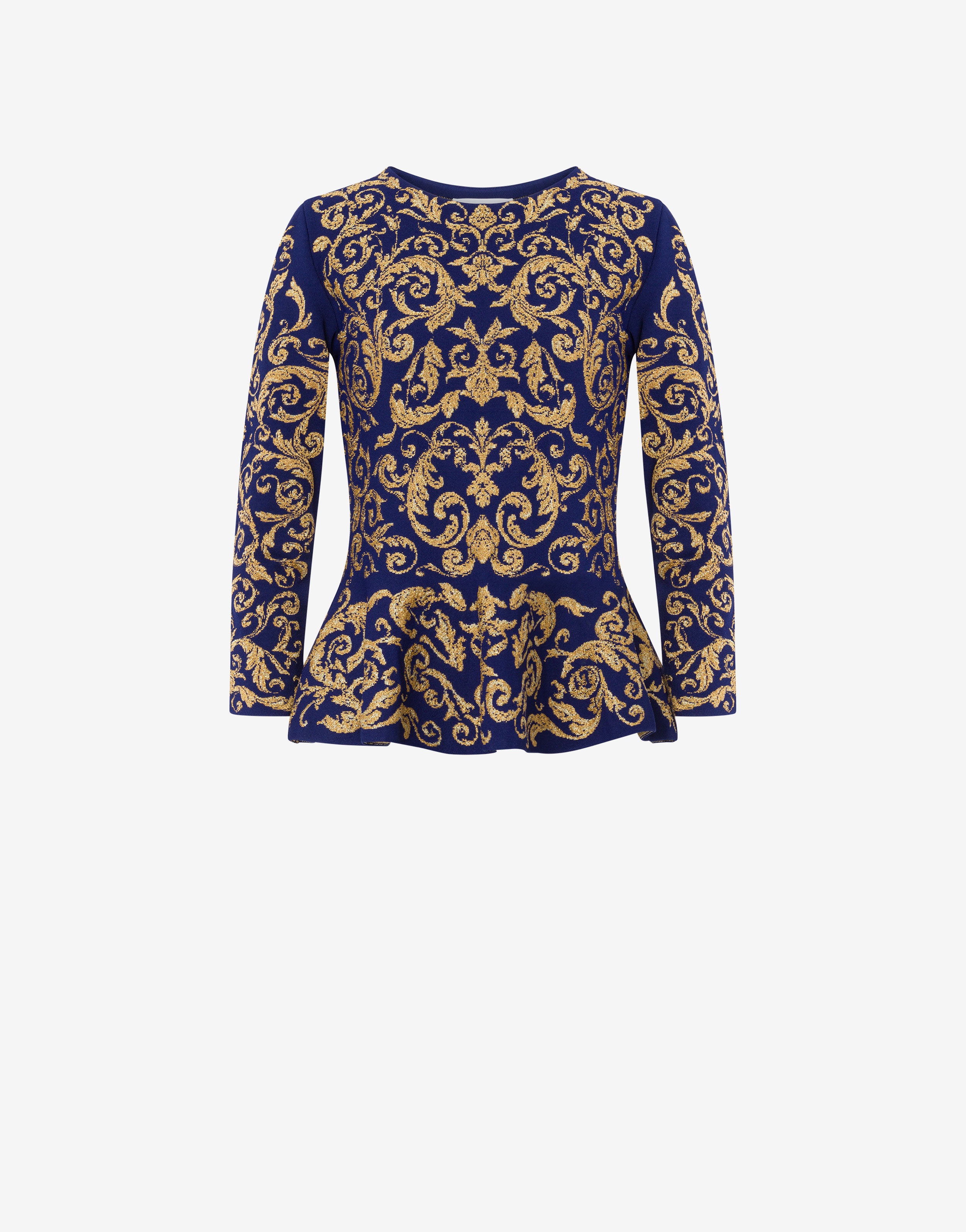 BAROQUE JACQUARD KNIT PULLOVER - 1