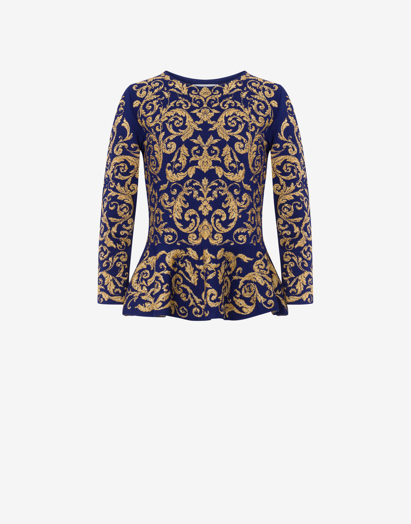 BAROQUE JACQUARD KNIT PULLOVER 1