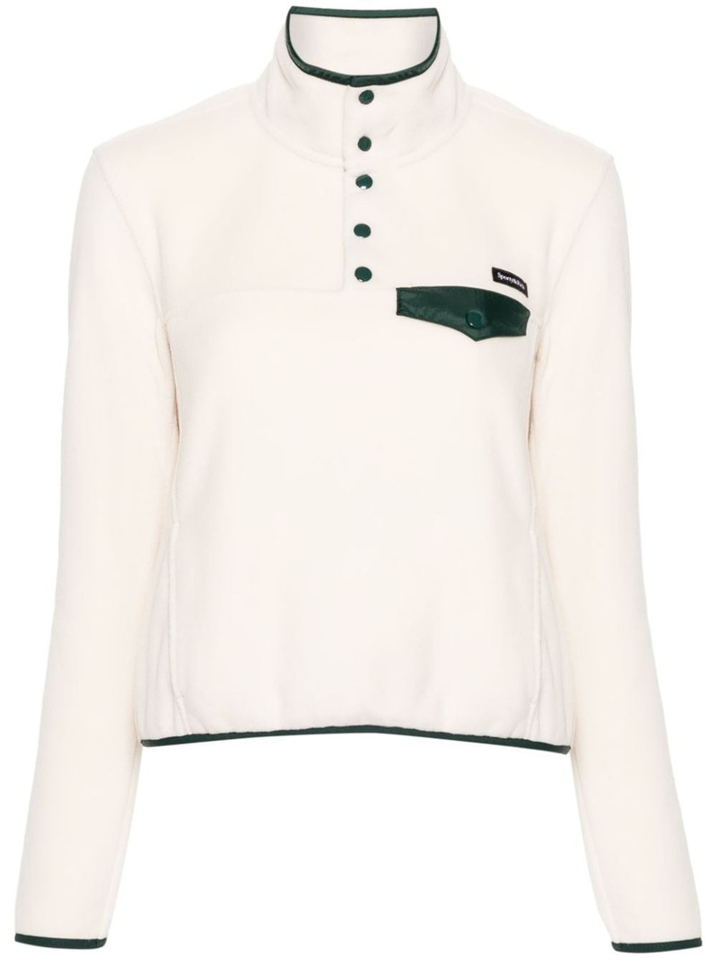 logo-patch fleece top 1