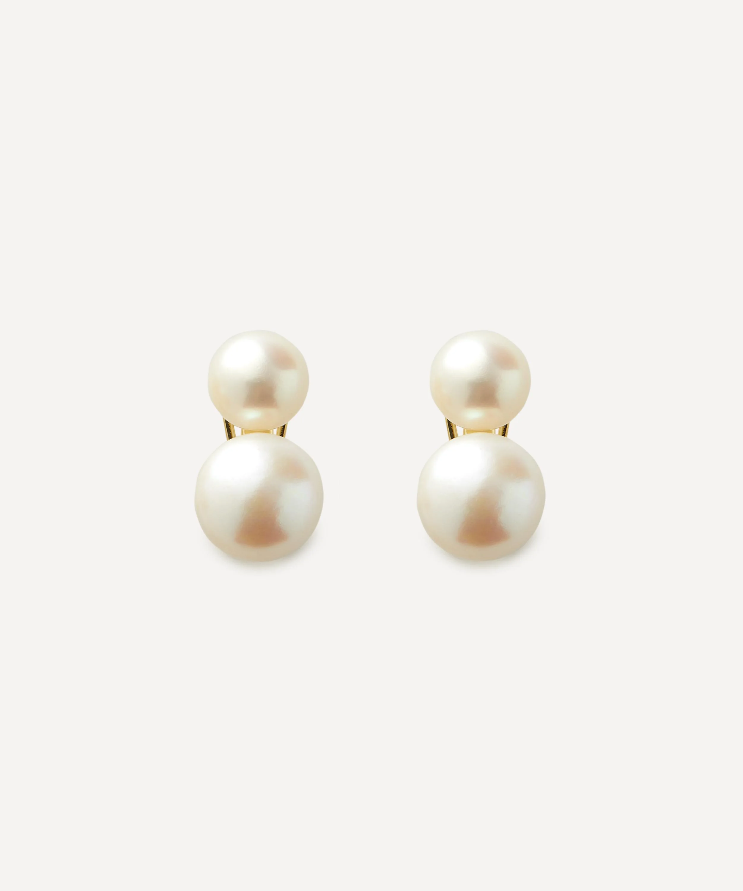 14ct Gold-Plated Bianca Pearl Stud Earrings - 1