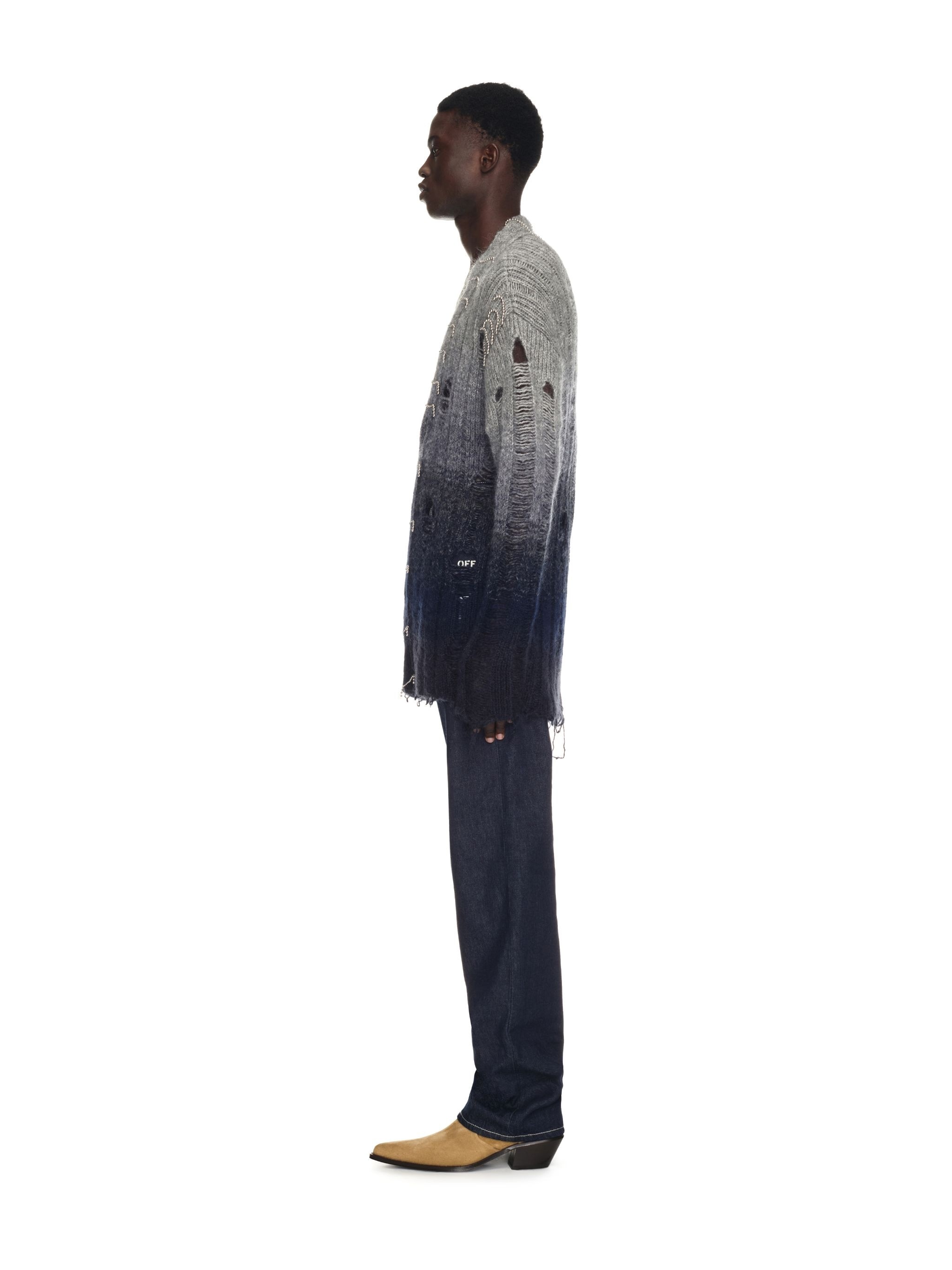 Punk Degradé Knit Cardigan - 3