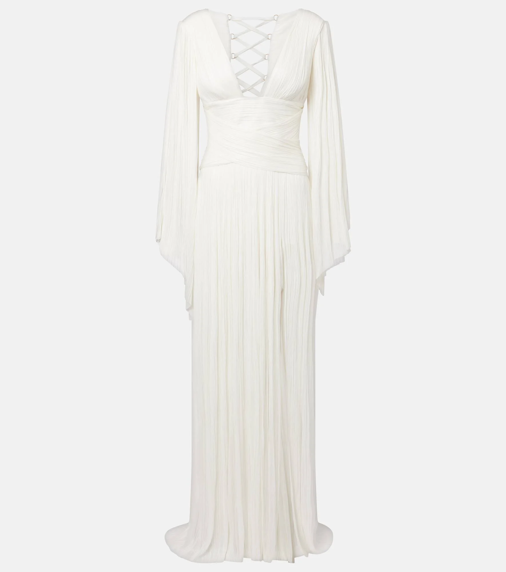 Alana B plissé silk maxi dress - 1