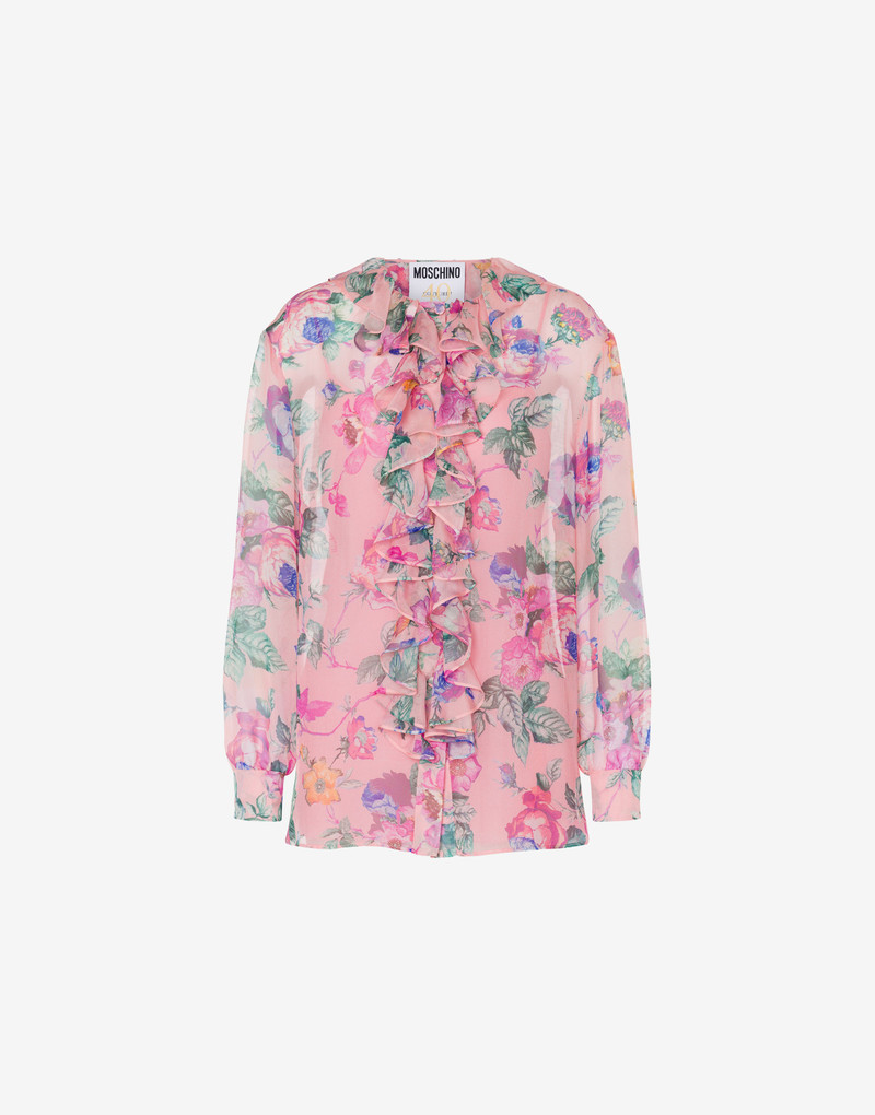 꽃 프린트 CHIFFON SHIRT 1