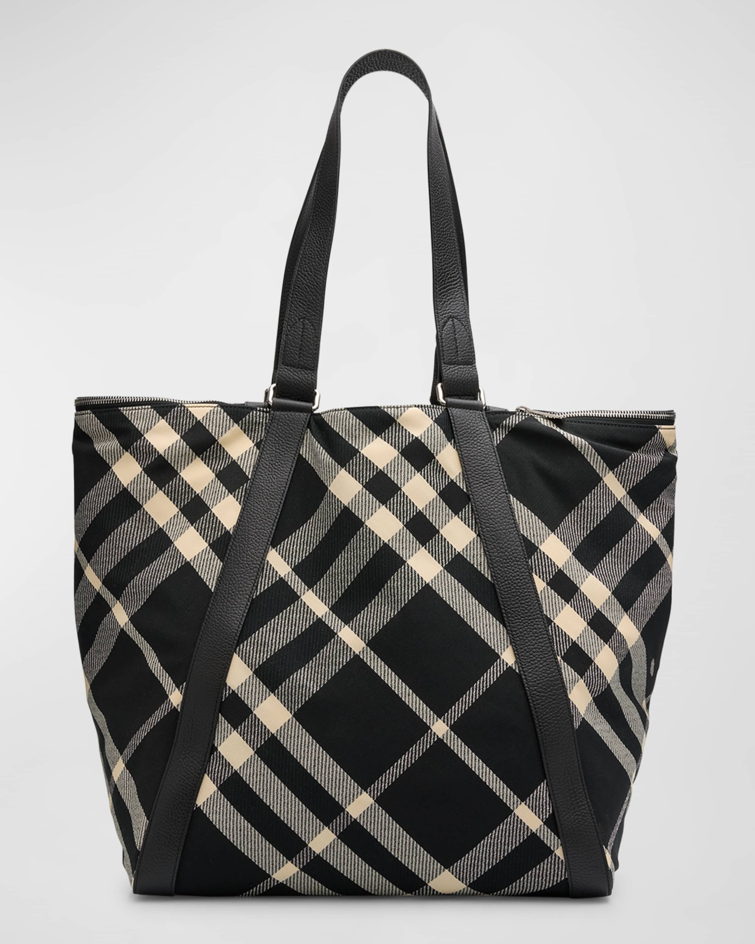 Burberry Check Canvas Shopper Tote Bag | neimanmarcus