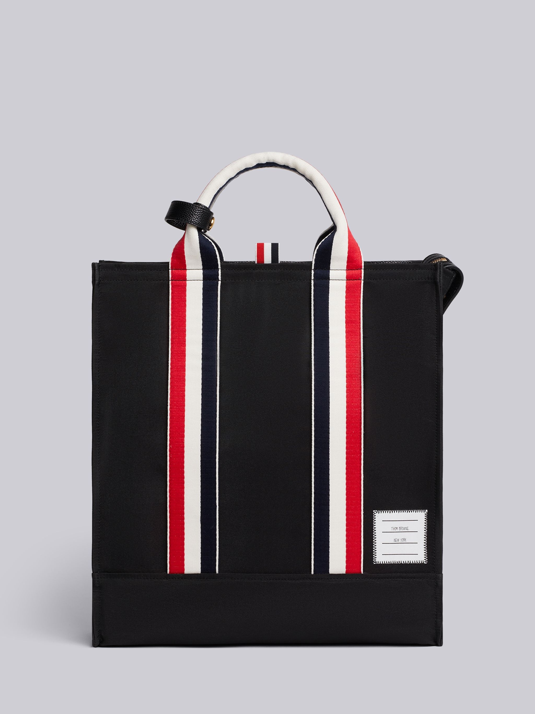 Grosgrain Stripe Nylon Tote - 1