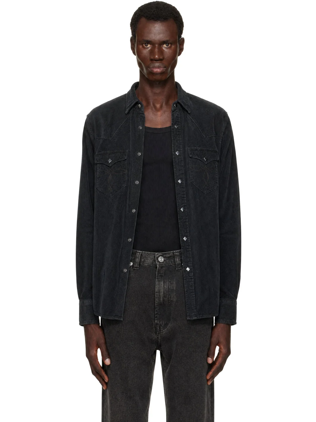 Black Corduroy Shirt - 1