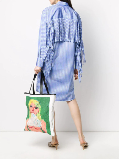 MSGM graphic print tote bag outlook