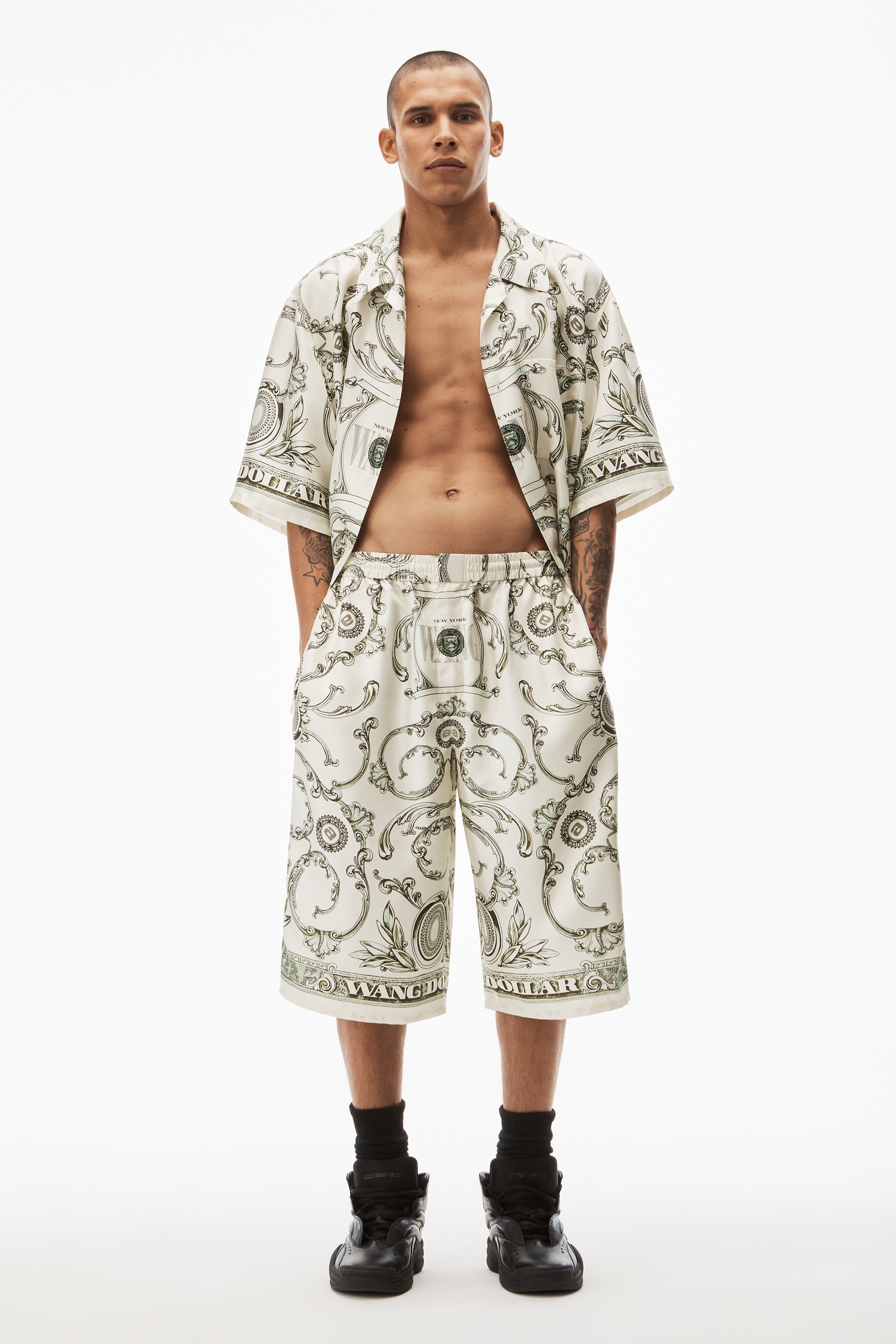MONEY PRINT BOXER SHORTS IN SILK TWILL - 2