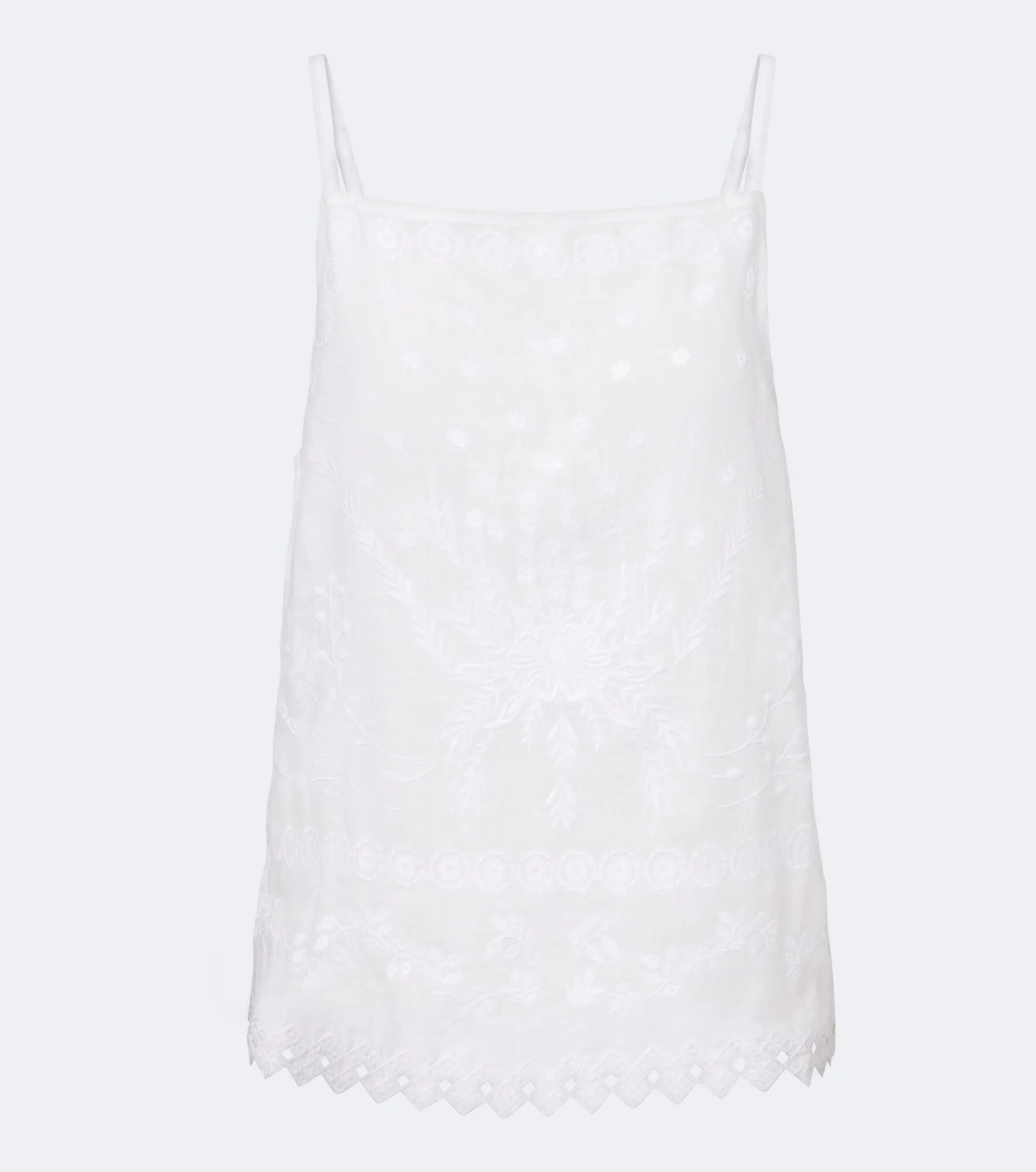 Corail embroidered linen top - 1