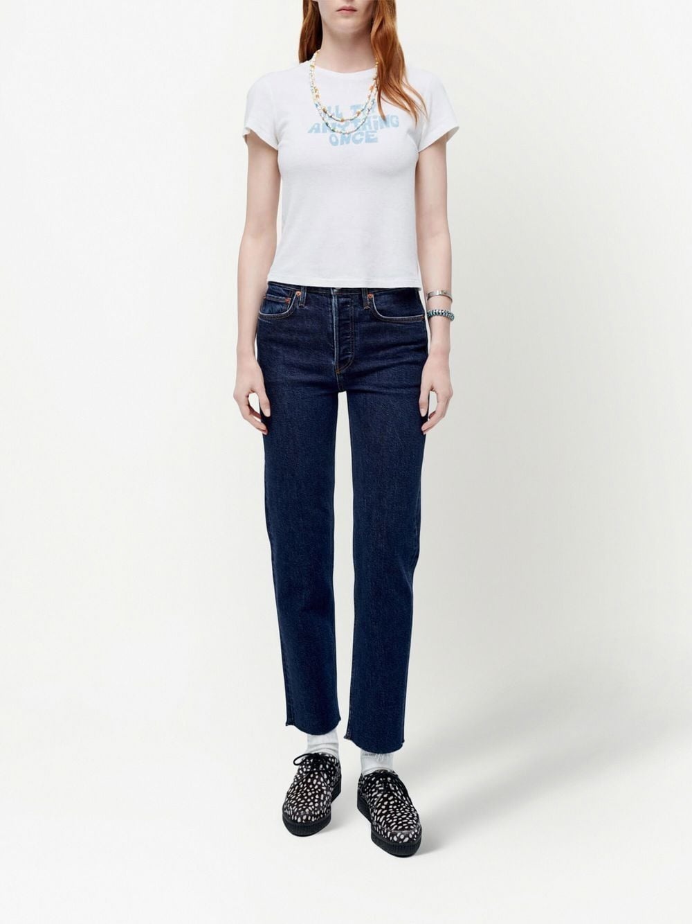 '70s Stove Pipe mid-rise jeans - 2
