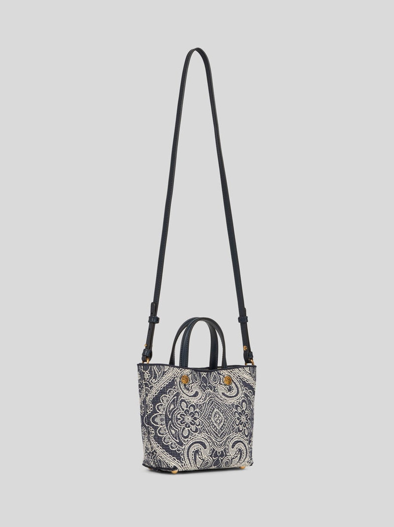 ETRO ESSENTIAL MINI JACQUARD DENIM TOTE BAG 5