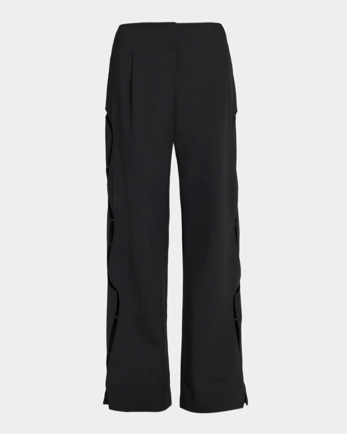 Bitten Cutout Wide-Leg Tailored Trousers - 1